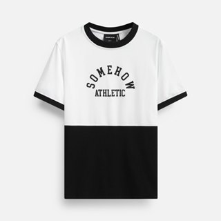 Áo Thun Nam Black White Mix Cool Fab, Chất Vải CooLFabric Thoải Mái, AT0237, SOMEHOW