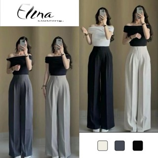  Quần tây nữ ống rộng cạp cao chất gold nhật mềm mịn Quần suông vải cạp cao lưng liền công sở 