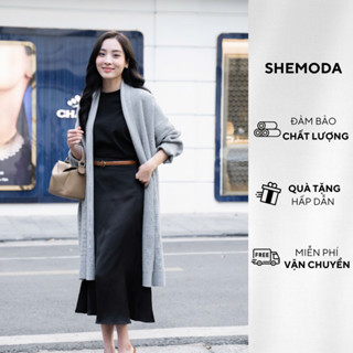 Áo Khoác Cardigan Nữ Dáng Dài Mềm Mại SHEMODA Long Premium Knit Cardigan Tôn Dáng Sang Trọng