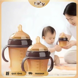 (Tặng tay cầm+ cọ rửa ống ) Bình Sữa Trẻ Em Silicon Hàng nội địa Trung- Cho Bé 150ML/ 250ML Không BPA Chịu Nhiệt cao