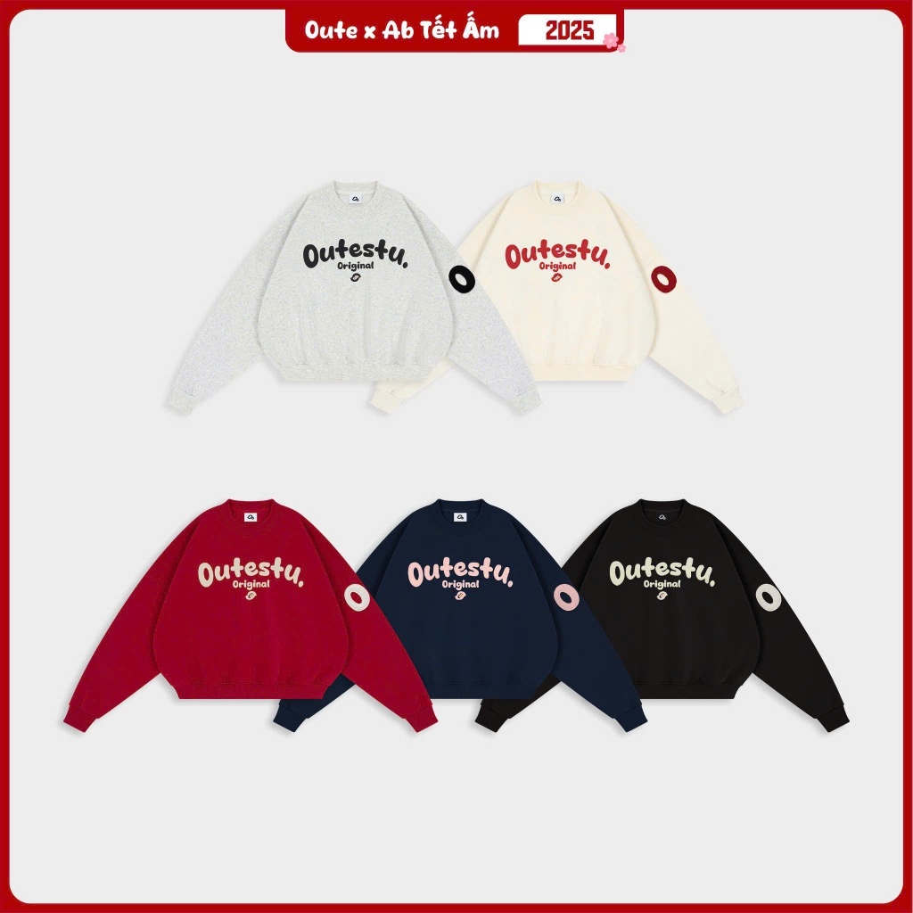 Áo Sweater Outerity 01 Form Rộng Boxy / Tết Ấm Project OUTE x AB