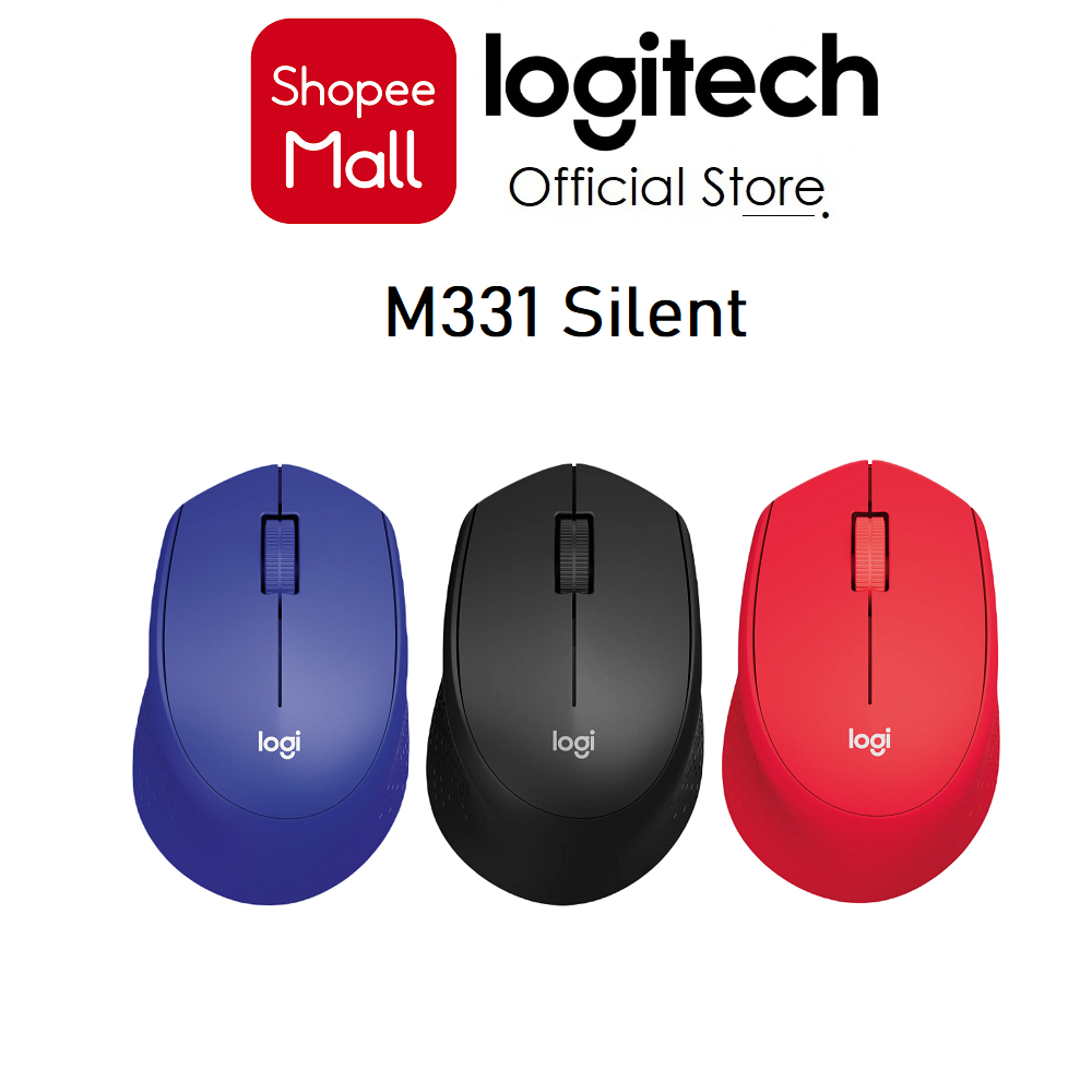 New 2025 Chuột Logitech M331 Silent - Giảm ồn, Kết nối USB, thuận tay phải, PC/ Laptop