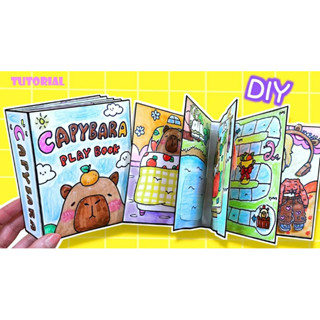 Đồ chơi bóc dán Nhà nhỏ của Capybara - Búp bê giấy Pighabdmade