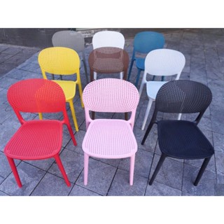 Ghế Nhựa Đúc Nguyên Khối Đục Lỗ , Ghế Văn Phòng , Ghế Café , Quán Ăn , Quán Trà Chanh Nhiều Màu