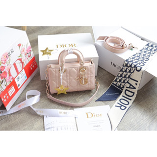 Túi quai xách D-joy size 18cm chất da bò kèm phụ kiện fullbox