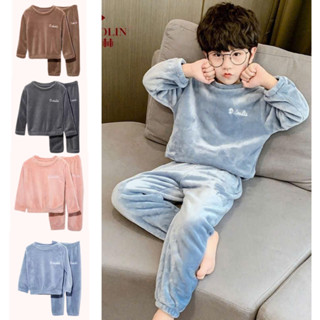  Bộ quần áo Lông Cừu mềm mịn mặc đi ngủ,mặc ở nhà cho Bé trai bé Gái hàng nhập Quảng Châu  Clip thật  