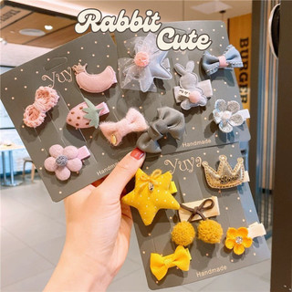  Set 5 kẹp tóc hình dễ thương cặp tóc cute cho bé kẹp tóc không đau kẹp lên thoải mái 