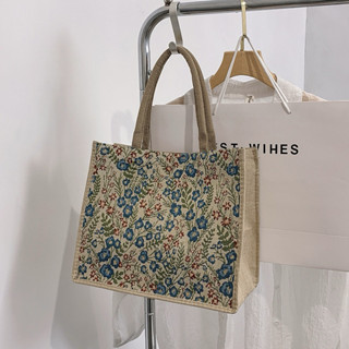 Túi cói, túi tote, vải canva có quai xách cỡ lớn, dạo phố, du lịch