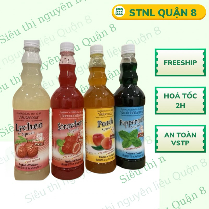 Siro Thái Pixie đủ hương Chai 730ml
