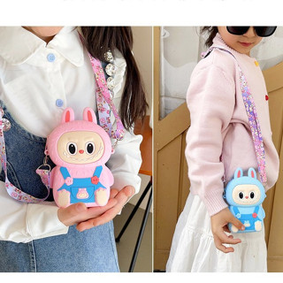 Túi đeo chéo cho bé gái, trai hoạt hình túi xách silicon mini trẻ em hình thú đi chơi - kèm dây đeo