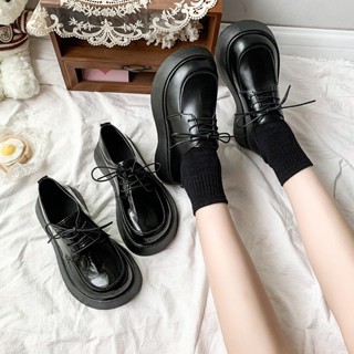  Giày Oxford Nữ Đế Cao Thời Trang Hàn Quốc Chất Liệu Da Mềm Phong Cách Cá Tính Đi Êm Chân Dễ Phối Đồ - Mã G55 