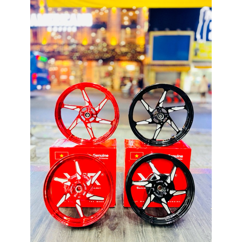 Mâm 6cây Vario CNC X1r Click Vision AB125/150 - mâm 611 Vario X1r - bản 1.85/2.15 - phụ kiện thay th