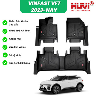  Thảm lót sàn Vinfast VF7 phiên bản 3D tràn viền Thảm đúc HUVI CAO CẤP KHÔNG MÙI - KHÔNG ẨM MỐC - DỄ VỆ SINH 