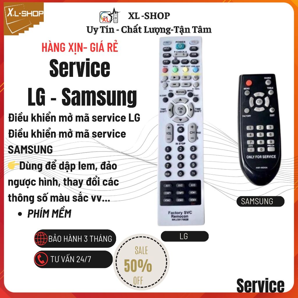 Remote mở mã Điều khiển mở mã service LG - Samsung XL shop