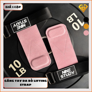 [ Mẫu 2 ] Găng Tay Tập GYM Chính hãng Nine Study, Dây kéo lưng Lifting Straps đa năng hỗ trợ tập Gym, lên xà ( 1 cặp )