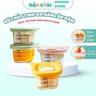  Hộp trữ đông thuỷ tinh Mum bebe đựng đồ ăn dặm cho bé có vạch ml Đậu Xoài Shop 