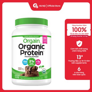 Bột thực vật hữu cơ Orgain Organic Protein (920g) nhập khẩu Mỹ - Gymstore hỗ trợ ăn kiêng, giảm cân