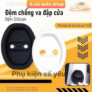 Combo 4 Miếng Đệm Chống Sốc Cho Cửa Khoá ô Tô Chống Han Rỉ Hiệu Quả Chất Liệu Silicon 2 mầu