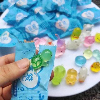 Combo 100 Túi mù mini mẫu dạ quang, túi kẹo bóc quà bí mật mẫu dạ quang, blind bag kẹo bóc quà test nhân phẩm cho bé