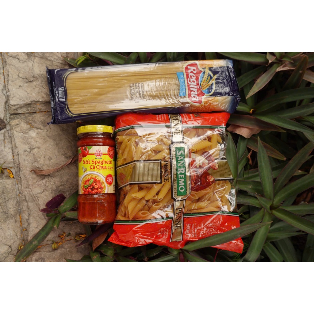 COMBO QUÀ TẶNG MÌ Ý: 1 REGYNA 400GR + 1 SỐT 220GR + 1 MÌ NUI ỐNG 500GR-Sỉ lẻ mì ý spagetti tại Baong