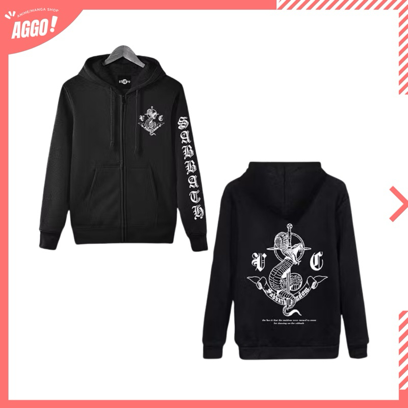 Áo khoác hoodie nỉ Sabbath Crew, hoodie zip Windbreaker vải nỉ bông đủ size cực đẹp