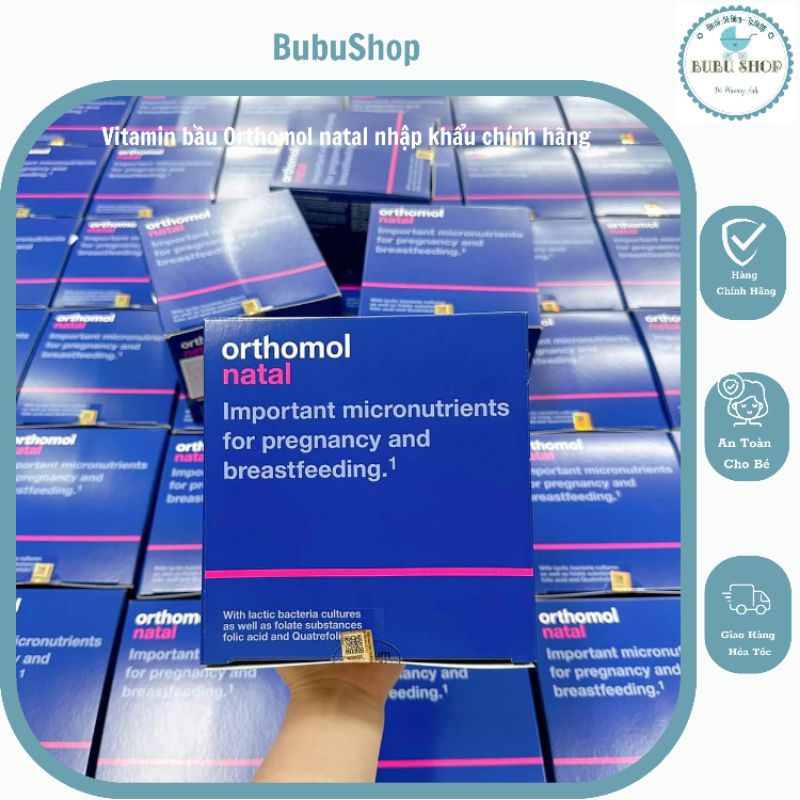 (Nhập khẩu chính hãng) Vitamin bầu, sau sinh số 1 thế giới Orthomol Natal Đức