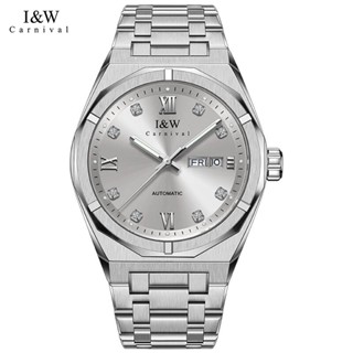 Đồng hồ nam chính hãng I&W Carnival IW751 IW751G 751 751G máy cơ mặt kính sapphire nguyên khối