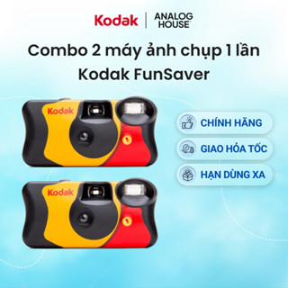 Combo máy ảnh film chụp 1 lần - Kodak FunSaver ISO 800 / 27 kiểu - Single Use Camera