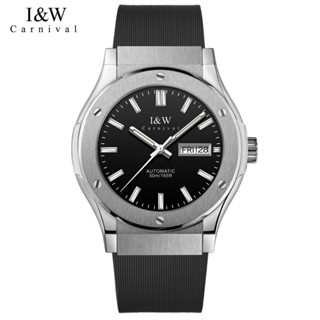Đồng hồ nam chính hãng I&W Carnival IW55851 IW55851G 55851 55851G máy Seiko mặt sapphire nguyên khối