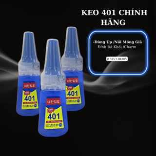 Keo 401 dán móng úp siêu bền (20g) loại 100% - Chai dán nailglue mini tiện lợi chính hãng