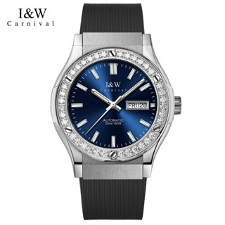 Đồng hồ nam chính hãng I&W Carnival IW55851 IW55851G 55851 55851G mặt đá máy cơ Seiko kính sapphire