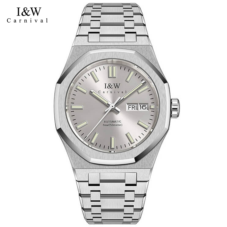 Đồng hồ nam chính hãng I&W Carnival IW55793 55793 IW55793G 55793G máy cơ Seiko mặt  kính sapphire