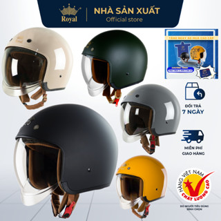Mũ Bảo Hiểm Royal M139 Size Lớn XL XXL Kiểu Dáng 3/4 Phù Hợp Nam Nữ, Mũ Bảo Hiểm 3/4 Royal Chính Hãng
