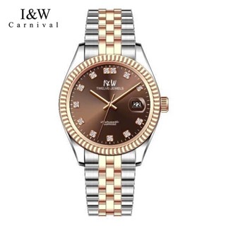Đồng hồ nam chính hãng I&W Carnival IW893 IW893G 893 893G dây thép máy cơ mặt kính sapphire