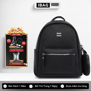 Balo Da Đi Học IBAG Balô Da Thời Trang Nam Nữ Cặp Da Pu Cao Cấp Ba Lô Da Cặp Đi Học Ulzzang Balo Đựng Laptop 14 Inh