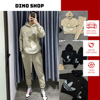 Bộ Nỉ Nam A DI ĐÁT In Logo Sườn Siêu Đẹp - Bộ Nỉ Thể Thao Nam Boy Phố Cực Chất 