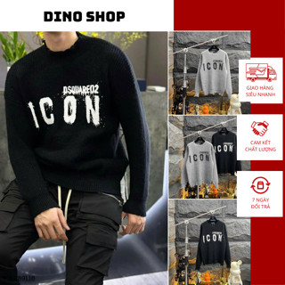 Áo Len Nam Nữ DSQ Thiết Kế Chữ I.CON Siêu Đjep - Áo Len Nam Boy Phố Phong Cách Siêu Ấm