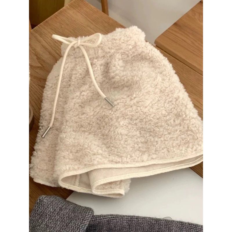 Quần Sooc Ống Rộng Lông Cừu Có Túi”Hanni”siêu xinh style Douyin | BigBuy360 - bigbuy360.vn