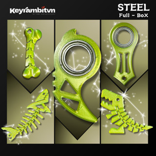 [FULL-BOX] STEEL - Hộp Keyrambit/ Phụ Kiện - Phiên Bản Ánh Kim - Đọc Kỹ Mô Tả - Móc Khóa Xoay Xả Stress
