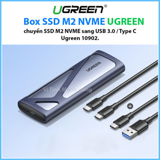 Box NVME UGREEN, chuyển SSD M2 NVME Gen 3 / Gen 4 sang USB 3.0 / Type C, Ugreen 10902.