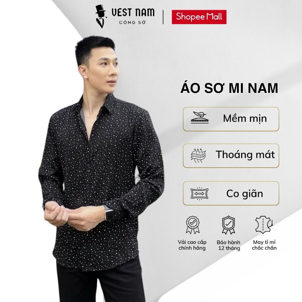 Áo Sơ Mi Nam , Sơ Mi Lụa Đính Đá Thiết Kế Đuôi Tôm Trẻ Trung - Blazer For Mens