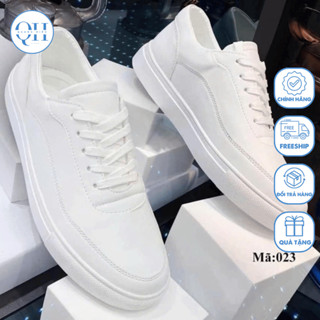 Giày thể thao nam màu trắng thanh lịch, năng động, trẻ trung dễ phối đồ Hot Trend 2024 - Quang Hiếu Store - Q40