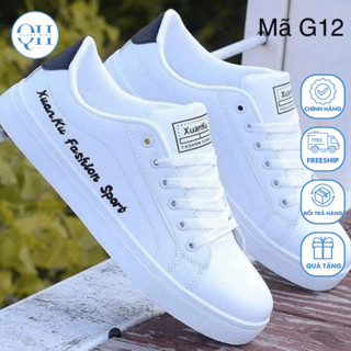 Giày sneaker nam cổ thấp màu trắng kiểu dáng mới Hot Trend 2024 năng động, cá tính - Quang Hiếu Store - Q41