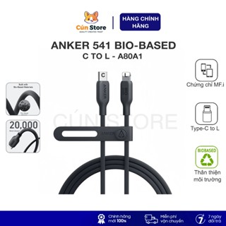 Dây sạc Anker 541 Bio-Based C To L - A80A1, cáp sạc nhanh cho IP14Pro | Bảo hành 12 tháng