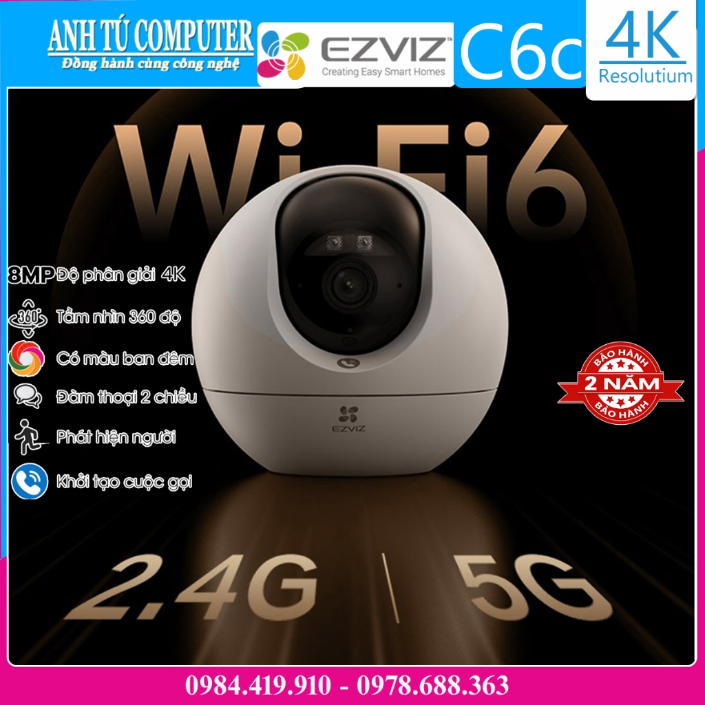 Camera Wifi 360­­º 8MP EZVIZ C6C 4K