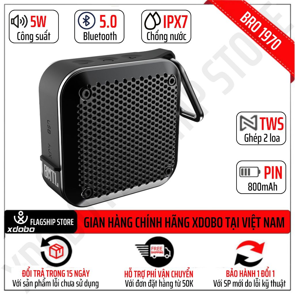 Loa Bluetooth Xdobo Bro 1970 Công suất 5W Siêu Trầm hơn Tronsmart Nimo Bản nâng cấp Xdobo X1 Queen 1