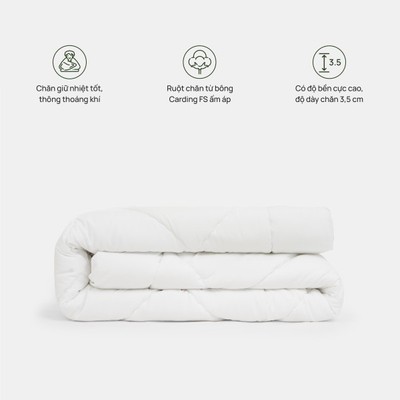 Ruột chăn truyền thống Original Low EVERON (kích thước 200x220cm, Dày 3.5cm) giữ ấm tốt (OL)