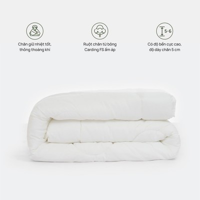 Ruột chăn cao cấp Micro Everon (Dày 5.5cm) siêu nhẹ, siêu ấm nhiều kích thước