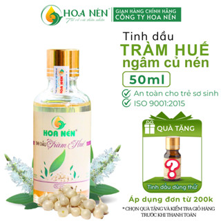 Tinh dầu Tràm Huế nguyên chất ngâm Củ Nén 50ml - Hoa Nén - Chuẩn VietGAP - Chăm sóc mẹ và bé - Vegan