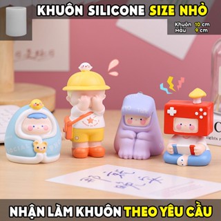 Khuôn silicone, TRÒ CHƠI TRẺ CON, làm DIY, khuôn tượng thạch cao, composite, nến